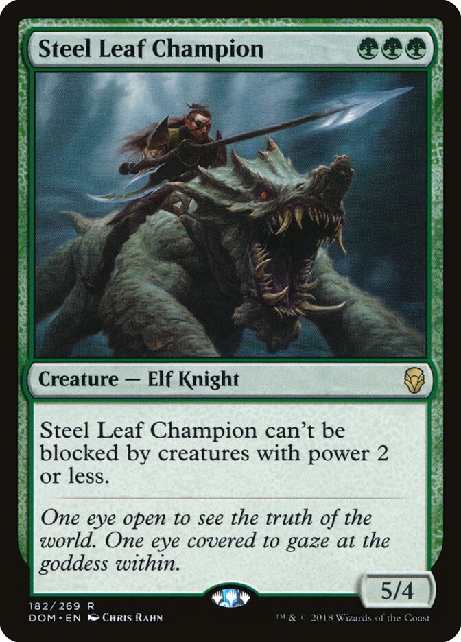 Steel Leaf Champion — Dominaria #182