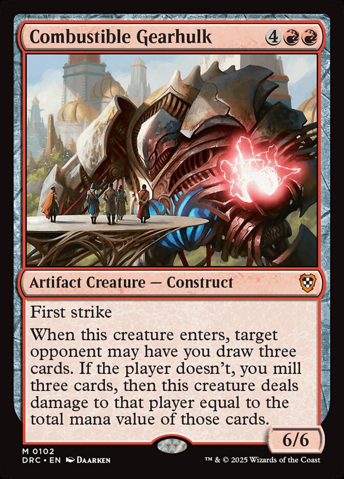 Combustible Gearhulk — Aetherdrift Commander #102