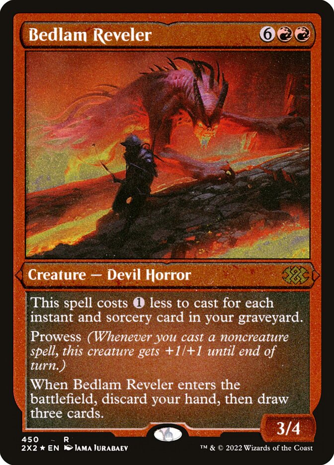 Bedlam Reveler — Double Masters 2022 #450 (Etched Foil)