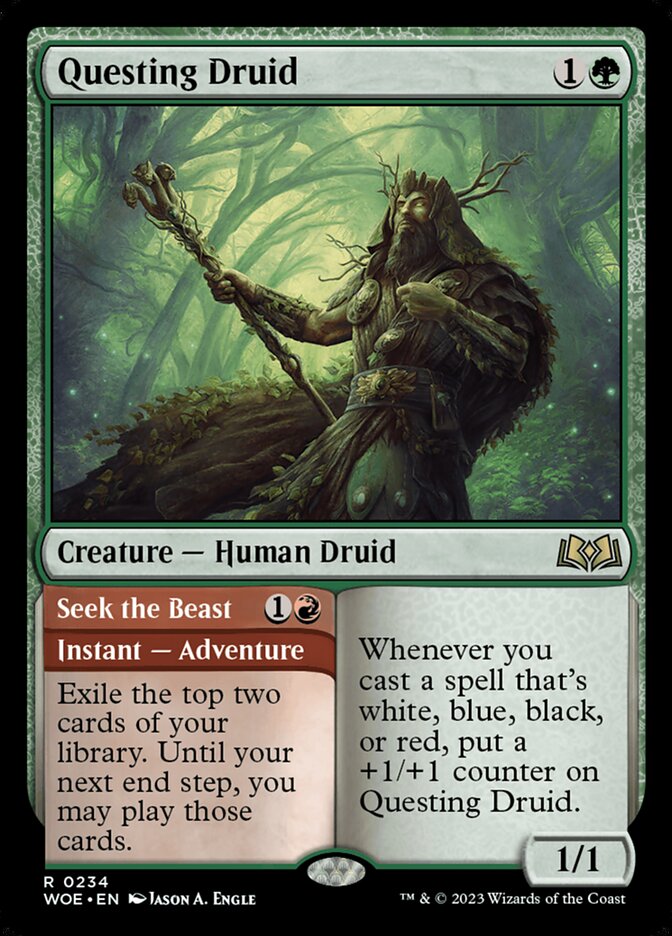 Questing Druid // Seek the Beast — Wilds of Eldraine #234