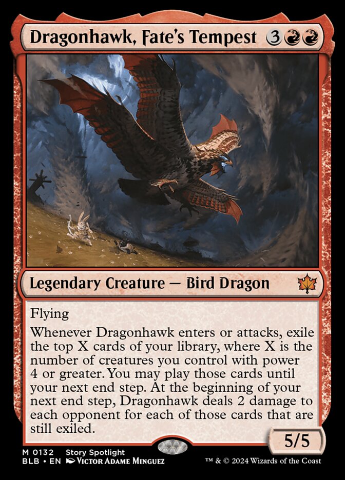 Dragonhawk, Fate's Tempest — Bloomburrow #132 (Foil)