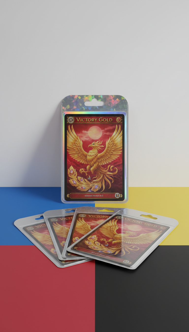 Victory Gold Holographic Protective Card Sleeves