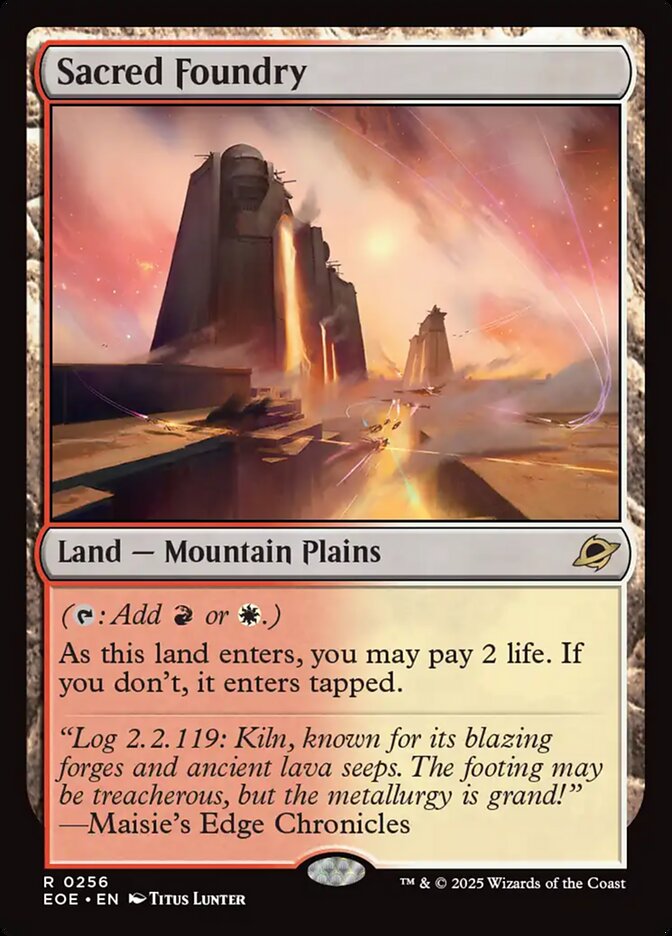 Sacred Foundry — Edge of Eternities #256 (Foil)