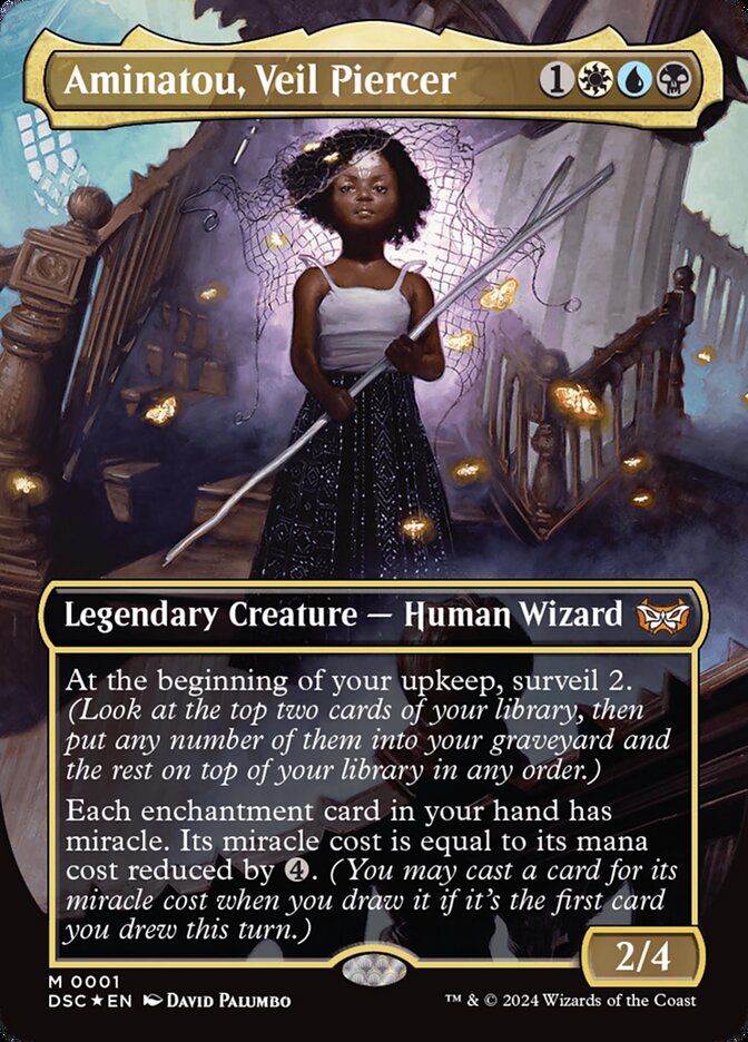 Aminatou, Veil Piercer — Duskmourn: House of Horror Commander #1 (Foil)