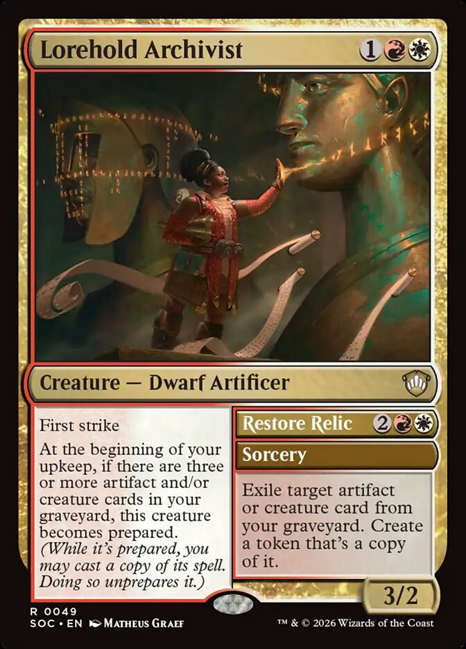 Lorehold Archivist // Restore Relic — Secrets of Strixhaven Commander #49