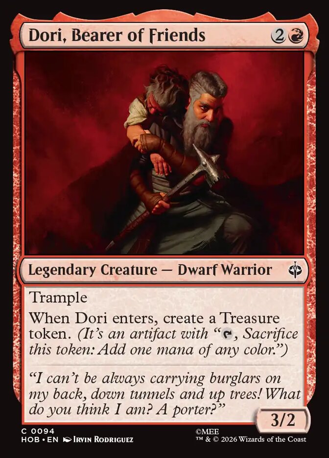 Dori, Bearer of Friends — The Hobbit #94