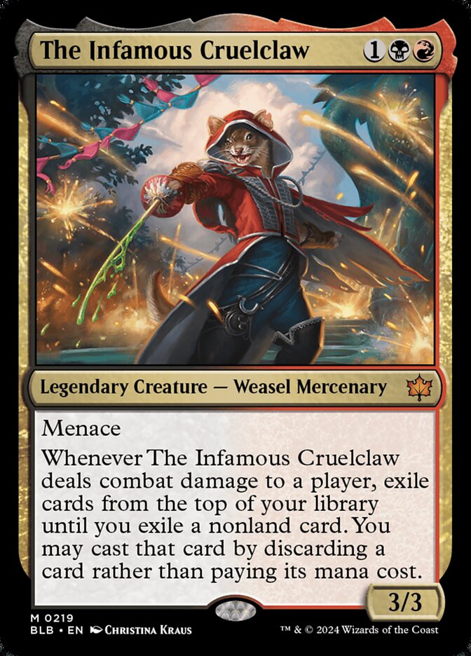 The Infamous Cruelclaw — Bloomburrow #219 (Foil)