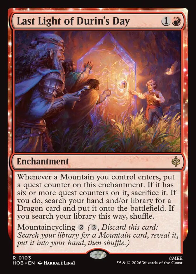 Last Light of Durin's Day — The Hobbit #103 (Foil)