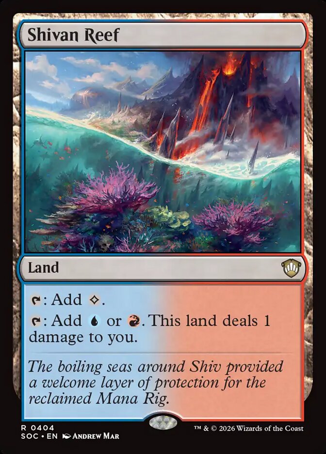 Shivan Reef — Secrets of Strixhaven Commander #404
