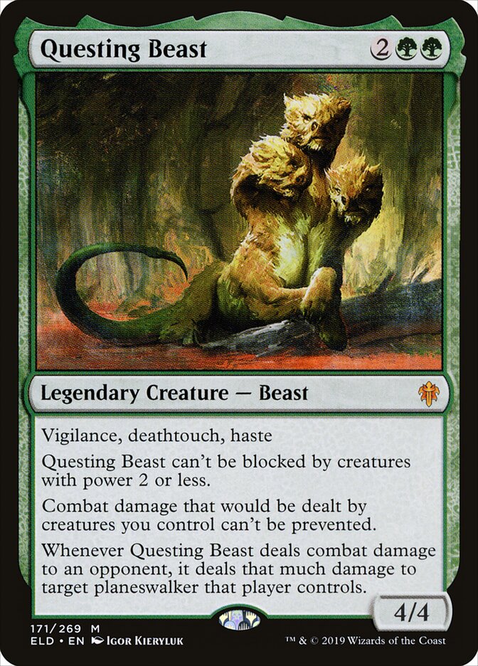 Questing Beast — Throne of Eldraine #171 (Foil)
