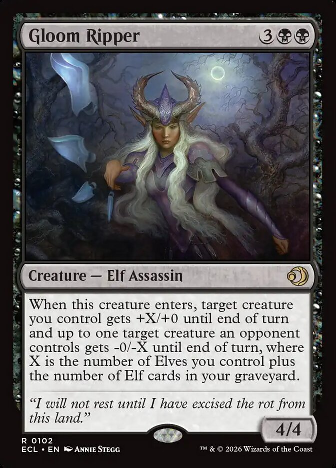 Gloom Ripper — Lorwyn Eclipsed #102 (Foil)